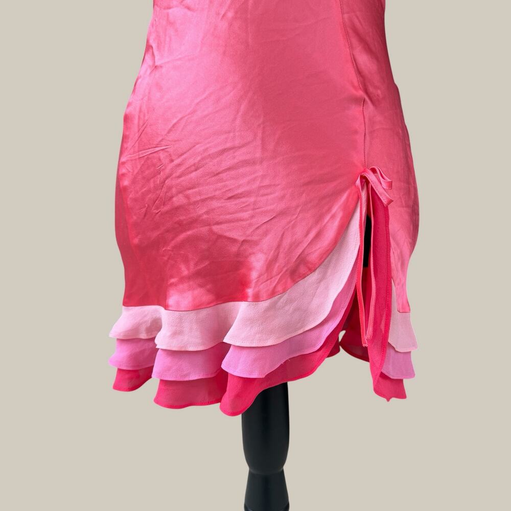 Y2K Victoria’s Secret Hot Pink Satin Slip Dress – Size Medium - Picture 2 of 3